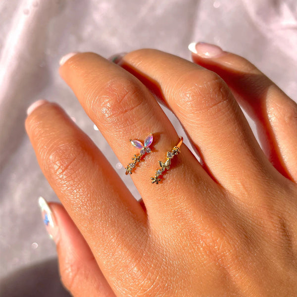 R240014 MY BEST FRIEND - DANCE OF THE BUTTERFLY ADJUSTABLE RING