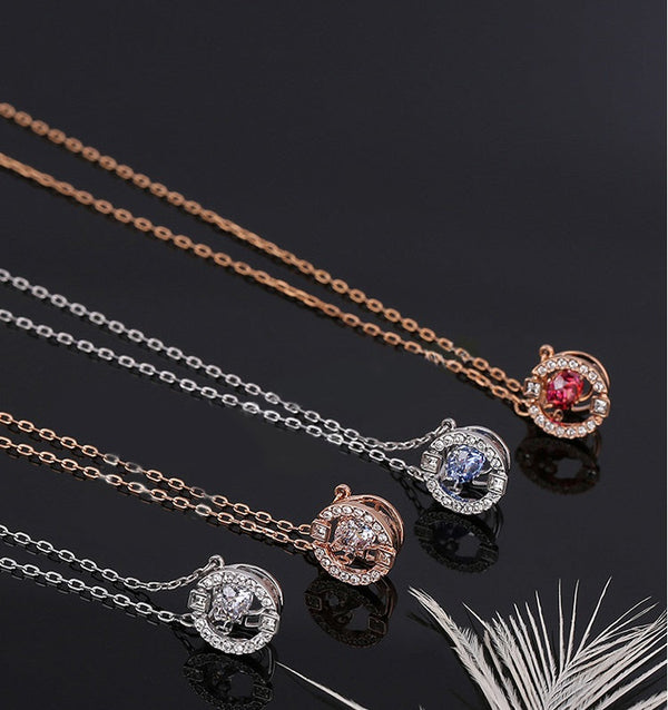 18K GOLD PLATED OR RHODIUM PLATED UNIQUE MINIMALIST NECKLACE WITH 5A GRADE CZ GEMSTONE FOR ANNIVERSARY GIFT FOR HER BIRTHDAY GIFT IDEA FOR DAILY OUTFIT GIFT FOR WIFE