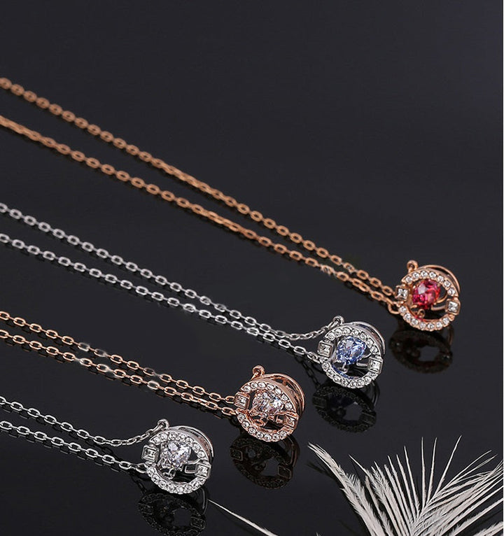 18K GOLD PLATED OR RHODIUM PLATED UNIQUE MINIMALIST NECKLACE WITH 5A GRADE CZ GEMSTONE FOR ANNIVERSARY GIFT FOR HER BIRTHDAY GIFT IDEA FOR DAILY OUTFIT GIFT FOR WIFE