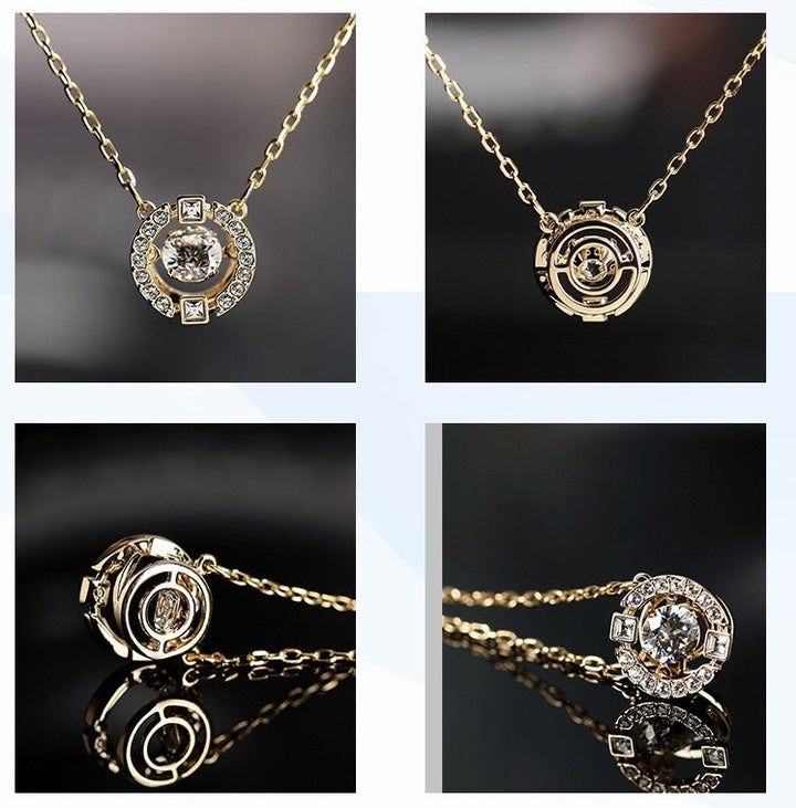 18K GOLD PLATED OR RHODIUM PLATED UNIQUE MINIMALIST NECKLACE WITH 5A GRADE CZ GEMSTONE FOR ANNIVERSARY GIFT FOR HER BIRTHDAY GIFT IDEA FOR DAILY OUTFIT GIFT FOR WIFE