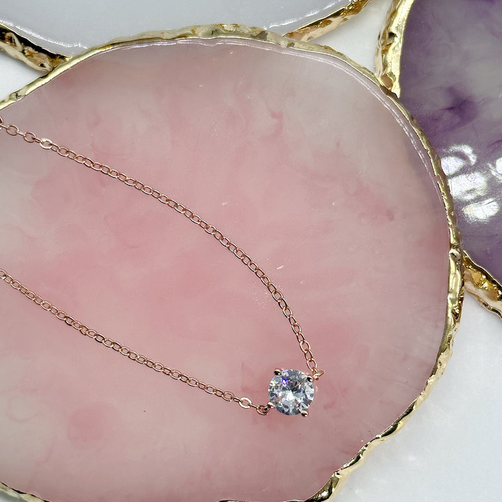 ADJUSTABLE ALLURING ILLUMINATED BRACELET IN ROSE GOLD, 18K GOLD-PLATED, AND STERLING SILVER WITH A SINGLE CRYSTAL AND 5A GRADE CZ STONE