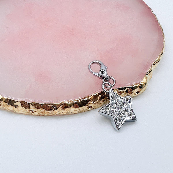 BRASS WITH A RHODIUM-PLATED FINISH SIMPLE SILVER TWINKLE STAR PENDANT WITH 5A Grade CZ GEMSTONE FOR BIRTHDAY GIFT FOR HER DAILY WEAR
