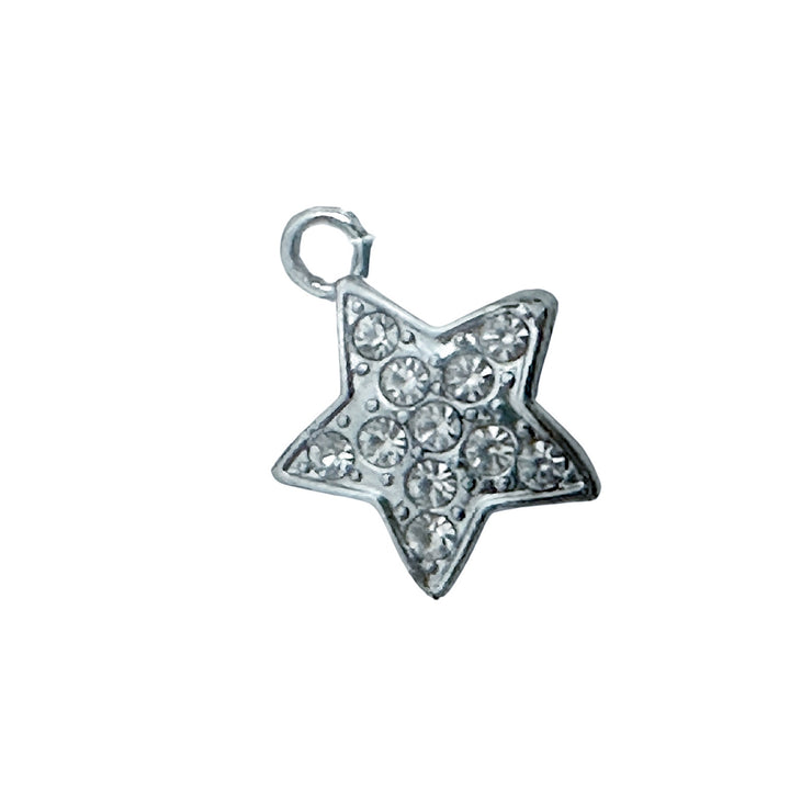 BRASS WITH A RHODIUM-PLATED FINISH SIMPLE SILVER TWINKLE STAR PENDANT WITH 5A Grade CZ GEMSTONE FOR BIRTHDAY GIFT FOR HER DAILY WEAR