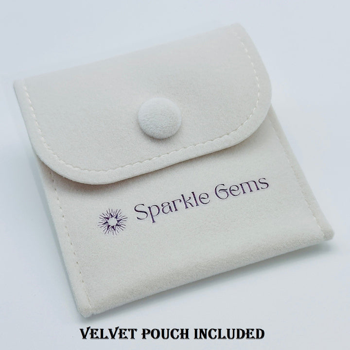 Presented in a reusable soft velvet pouch: Our jewelry comes with a logo-stamped reusable soft velvet pouch, symbolizing our commitment&nbsp;to quality and preserving your jewelry’s enduring beauty.