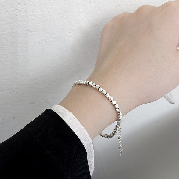 IRREGULAR S925 STERLING SILVER BRACELET GIFT FOR HER BIRTHDAY GIFT IDEA FOR ANNIVERSARY
