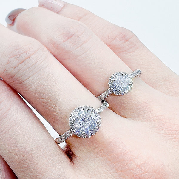 MOISSANITE ROUND CUT ADJUSTABLE RING ENGAGEMENT GIFT FOR HER  BIRTHDAY GIFT FOR ANNIVERSARY
