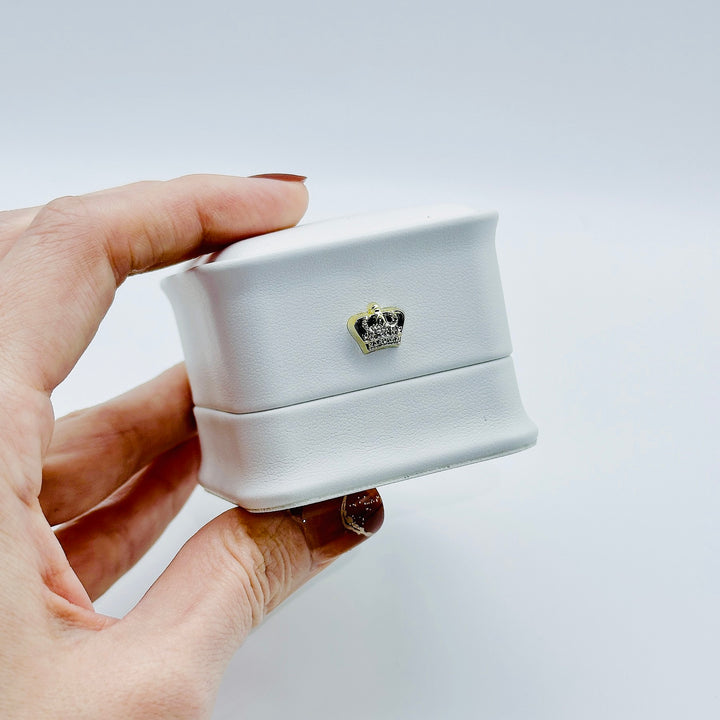 PU LEATHER GIFT BOX WITH CROWN LOCK PROPOSAL FOR RINGS BRACELETS NECKLACES PENDANTS