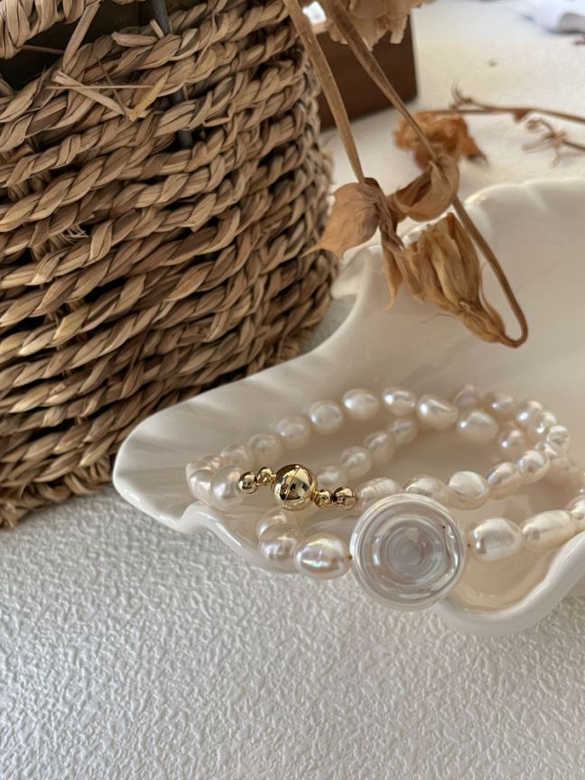 S925 Sterling Silver US 14K Gold-filled Handcrafted Baroque Pearl Necklace with Unique 22mm Pearl Centerpiece Gift For Her Minimalist Jewelry For Bridal 